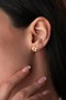 Heliophilia Silver Pendientes de Plata Esterlina 925 con Recubrimiento de Oro